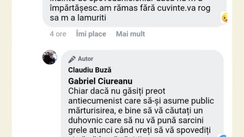 Dovada ca ANTIHRISTUL Claudiu Buza E ERETIC ECUMENIST SI TRIMITE LA SECTA LOR ERETIC ECUMENISTA!