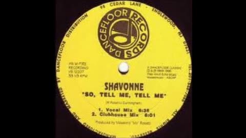 Shavonne - So, Tell Me, Tell Me 1989 BEST FREESTYLE ELECTRO MUSIC