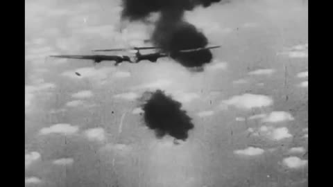 WW2 US Bombers Filmed From German Fighters