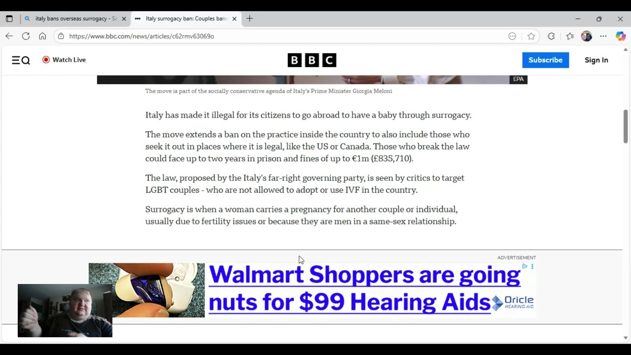 Italian ban on Surrocacy