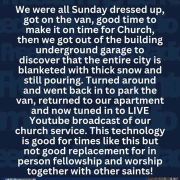 In Person Church Fellowship is Kryptonite against the NWO Great Reset