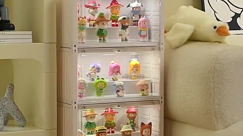 Light-Up Doll Toy Storage Box with Stackable Design check description to buy