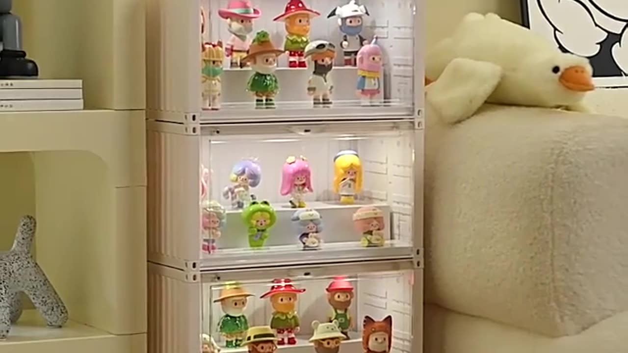 Light-Up Doll Toy Storage Box with Stackable Design check description to buy