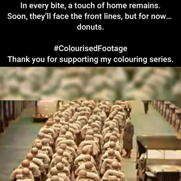 Donuts and Duty US Soldiers Receive Treats Before Departure #ColourisedHistory