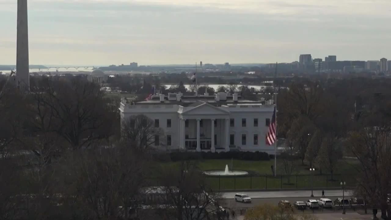 Flags at the White House are lowered to half-staff in memory of Army Specialist Sarah Beckstrom.