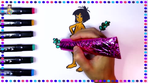 Glittery Mowgli Painting for Kids