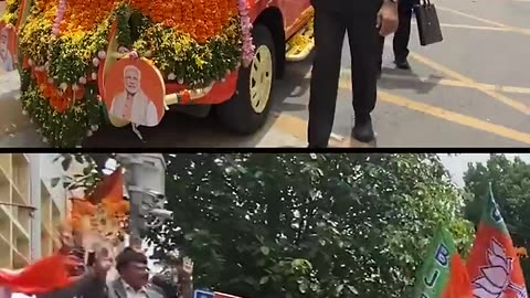 People shower flowers to welcome PM Modi | Bengaluru roadshow infuses new ENERGY 🚀 in BJP's campaign