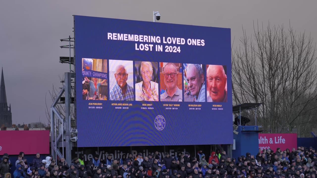 Stockport County V Birmingham City New Years Tribute 2025