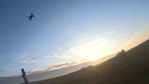 Entire Squad Unable to Stop Drone from Smashing into Vehicle