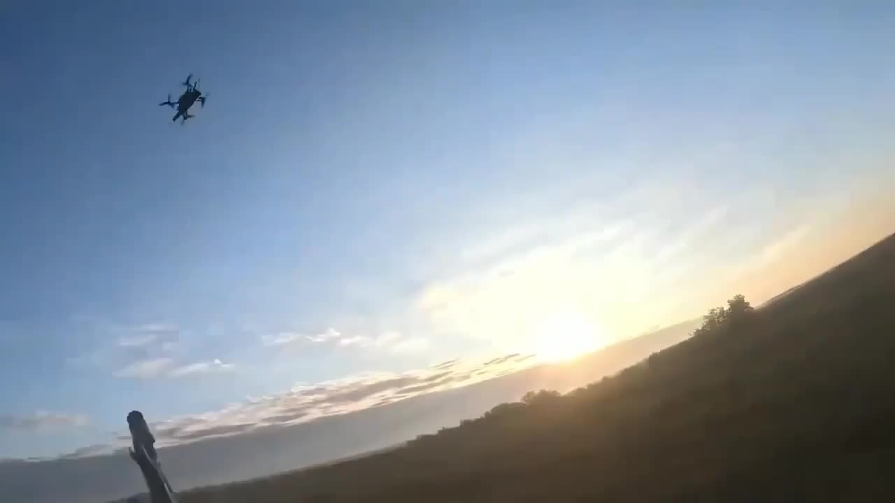 Entire Squad Unable to Stop Drone from Smashing into Vehicle