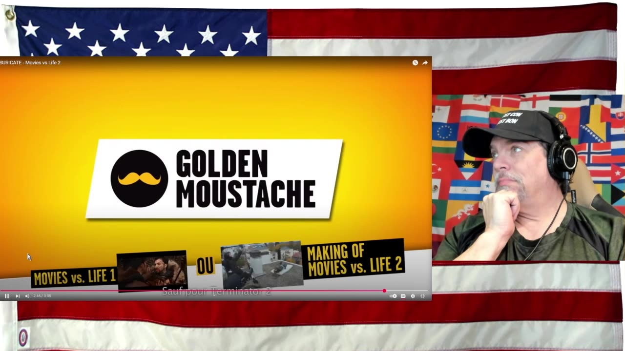 MOVIES VS LIFE 1 and 2 SURICATE Golden Moustache - Reaction