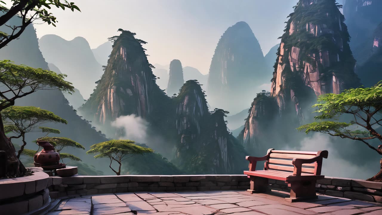 Beautiful Asian Music- Flute Music- Avatar Mountains Vibes- Instrumental Relaxation