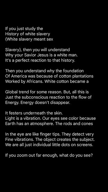 That's why they had to invent a thing called the white race