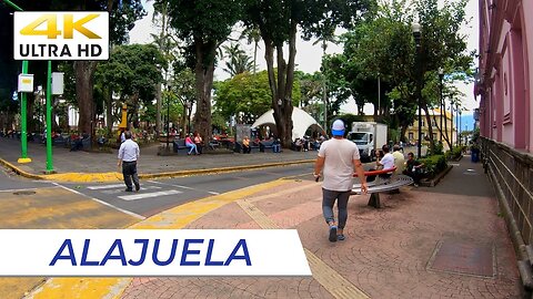 [4K] Virtual Walk ALAJUELA, Costa Rica 🚶Treadmill Scenery In Town // Very Busy #virtualtour #walking