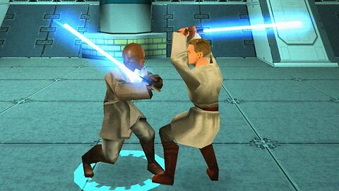 my friend was shocked to see Mace Windu using a Blue lightsaber in a Jedi Power Battles 1v1