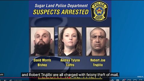 Expired registration leads to felony mail theft arrests in Sugar Land