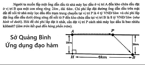 Sở Quảng Bình: Người ta muốn lắp một ống dẫn dầu từ nhà máy lọc dầu ở vị trí A đến kho chứa dầu đặt