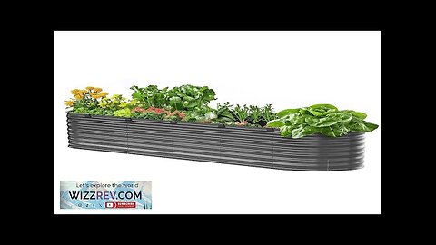 Metal Raised Garden Bed 8x2x2 ft Outdoor Galvanized Planter Box Dark Gray Review