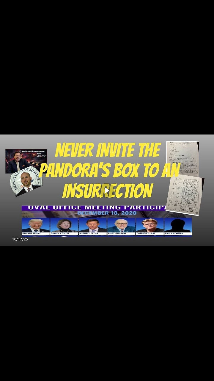 MIKE GILL - NEVER INVITE THE PANDORAS BOX TO AN INSURRECTION - 10/17/25