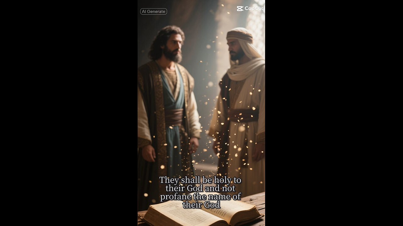 “They shall be holy to their God and not profane the name of their God.” — Leviticus 21:6