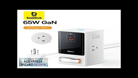 Baseus GaN 65W Power Strip Fast Charger Digital Touch Control 3AC Sockets Review