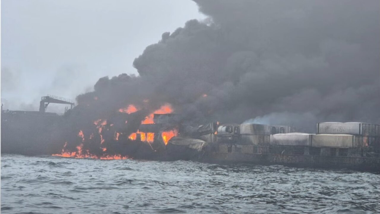 SHIPS COLLIDE! 32 DEAD! Mass Causelty. #Fire #NorthSea #BreakingNews