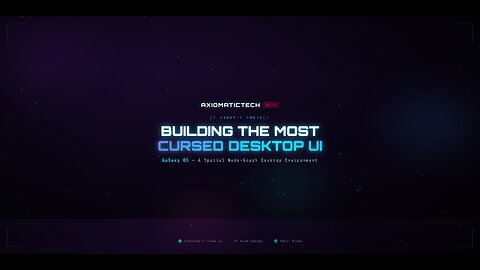 🔧 Building the Most CURSED Desktop UI Ever | Galaxy OS - Live Coding