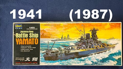 UNBOXING: Hasegawa, Battle Ship YAMATO, 1:450 Scale, Motorized, 1987