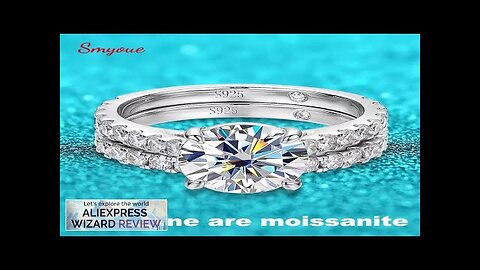 Smyoue 18k Plated 0.6-4.2CT All Moissanite Rings for Women Sparkly Luxury Wedding Review