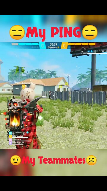 ☹️My Ping & My Teammates ☹️LOL #9xdgaming #freefirelive #reels #shortvideo #FF #freefirefunny #funny
