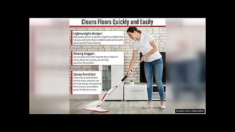 Mops for Floor Cleaning Wet Spray Mop with 14 oz Refillable Bottle Review