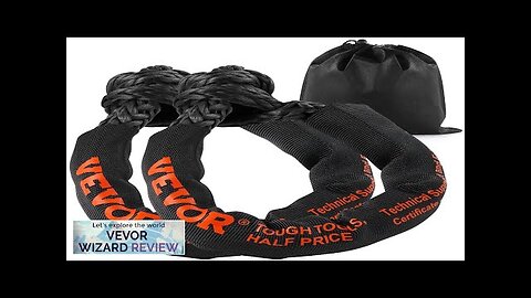 VEVOR Soft Shackle Synthetic Recovery Rope 2PCS 1/2"x22" 44092lbs Break Strength Review