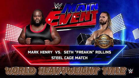 WWE 2k25 CageMatch Mark Henry VS Seth Rollins(c) WorldHeavyweightTitle