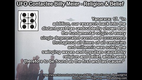 Billy Meier UFO Contact Related Info - The dangers of coming to religious planet