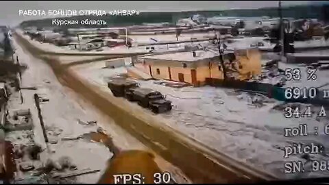 Russian Forces using fiber-optic FPV destorying Ukrainian Armed Forces' logistics work in the Kursk