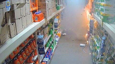 Acusan a empleado de supermercado de provocar un incendio