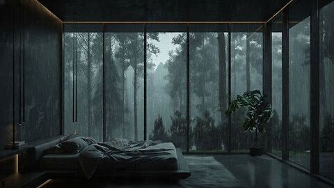 Cozy Bedroom with Gentle Rain 🌧️ Deep Sleep Ambience (No Music) #SatisfyingVideo #Asmr #Cozyroom