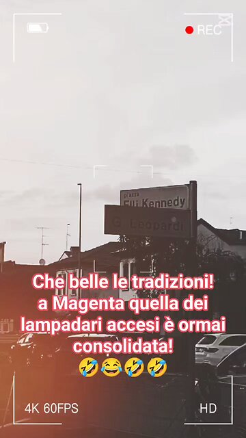 lampioni accesi a Magenta