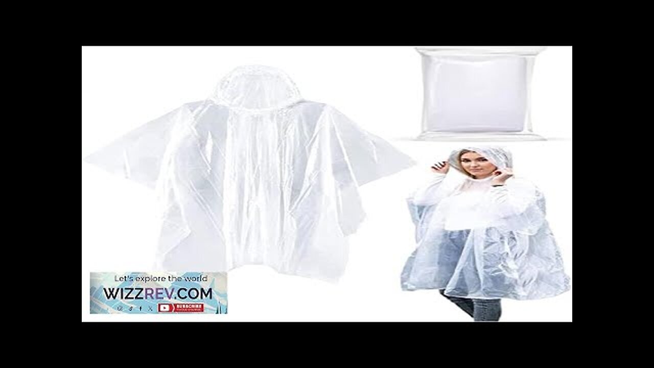 20-Pack Waterproof Rain Ponchos for Adults with Hood for Camping Hiking Review