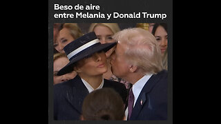 Así fue el beso de Melania Trump a su marido durante su investidura