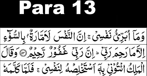 Quran Recitation Para 13/30