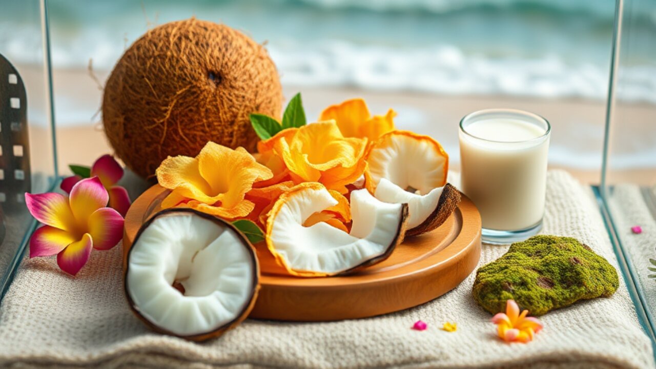 I like flowers, the sea, and the coconut crisps I make myself