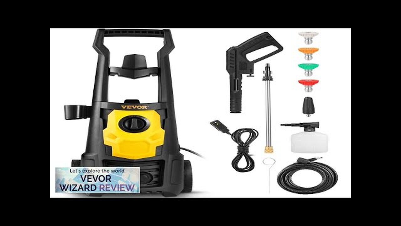 VEVOR Electric Power Washer 2000 PSI Max 1.65 GPM Pressure Washer w/ Review