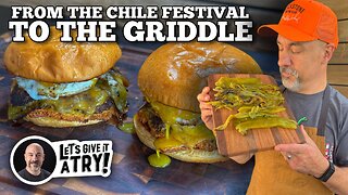 Double Roasted Green Chile Smash Burger on the Blackstone Griddle