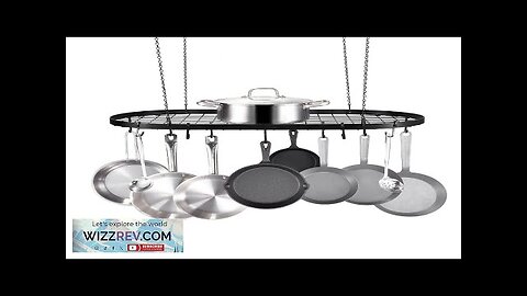 VEVOR Hanging Pot Rack 32 inch Hanging Pot Rack Ceiling Mount Ceiling Review