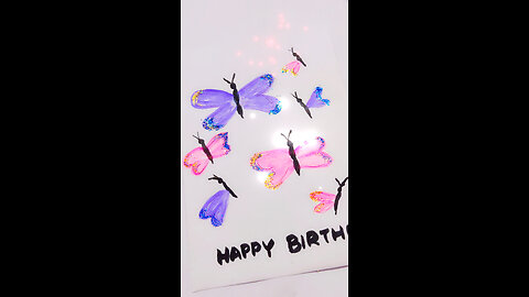 Beautiful Butterfly 🦋Card for Happy birthday🎉 #art #craft #shorts #rumble #diy