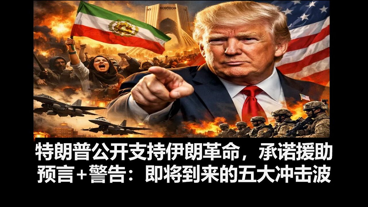 特朗普公开支持伊朗革命，承诺援助伊朗革命分子；预言+重磅警告：即将到来的五大冲击波