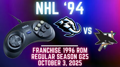 NHL '94 Franchise League (1996) - Sharks (Len) at Mammoth (mastrhiggins) {Genesis} Game 25