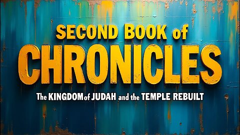 SECOND BOOK of CHRONICLES ~ "A JOURNEY TOWARDS JESUS!"