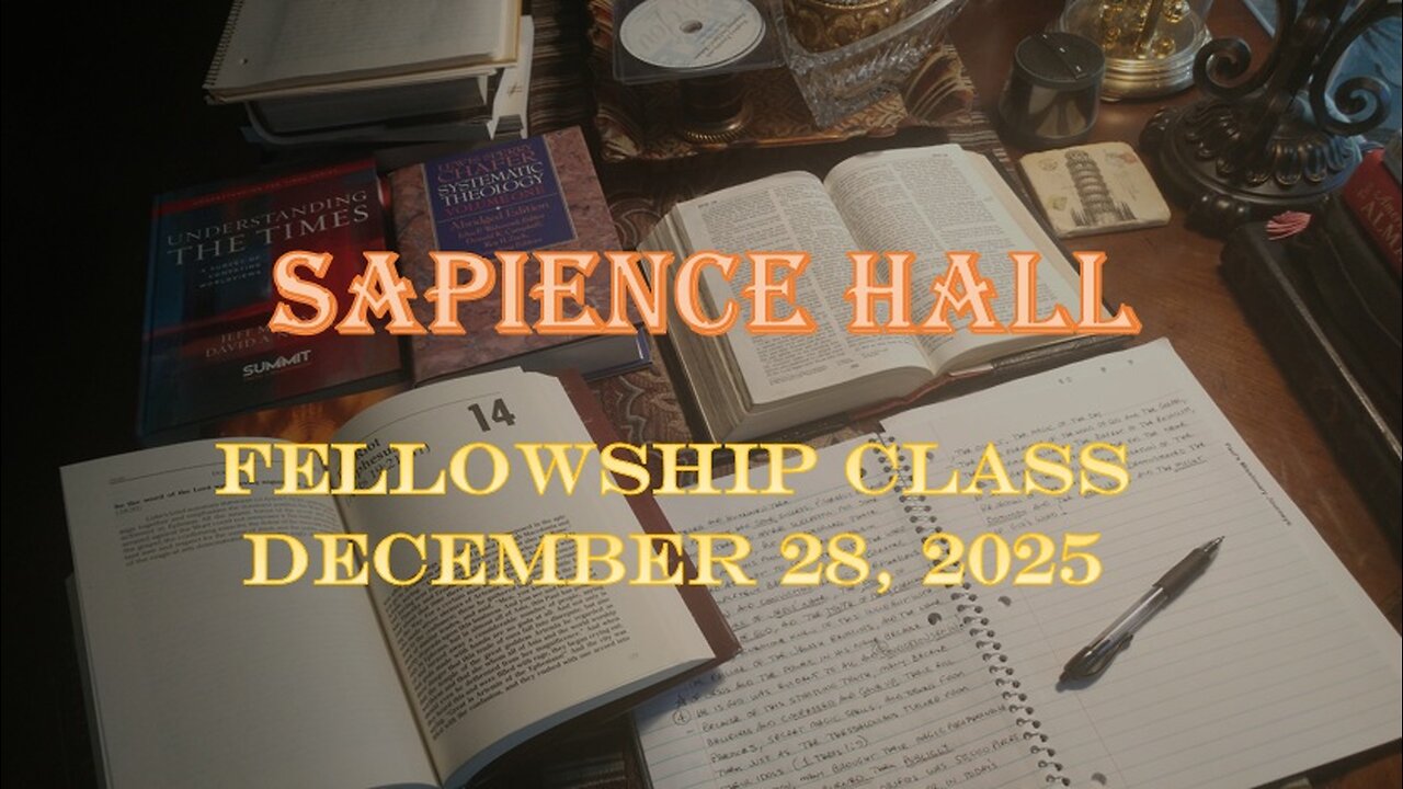 Sapience Hall Fellowship Class December 28, 2025 Zechariah Chapter 11 Dr. R.G. Ford
